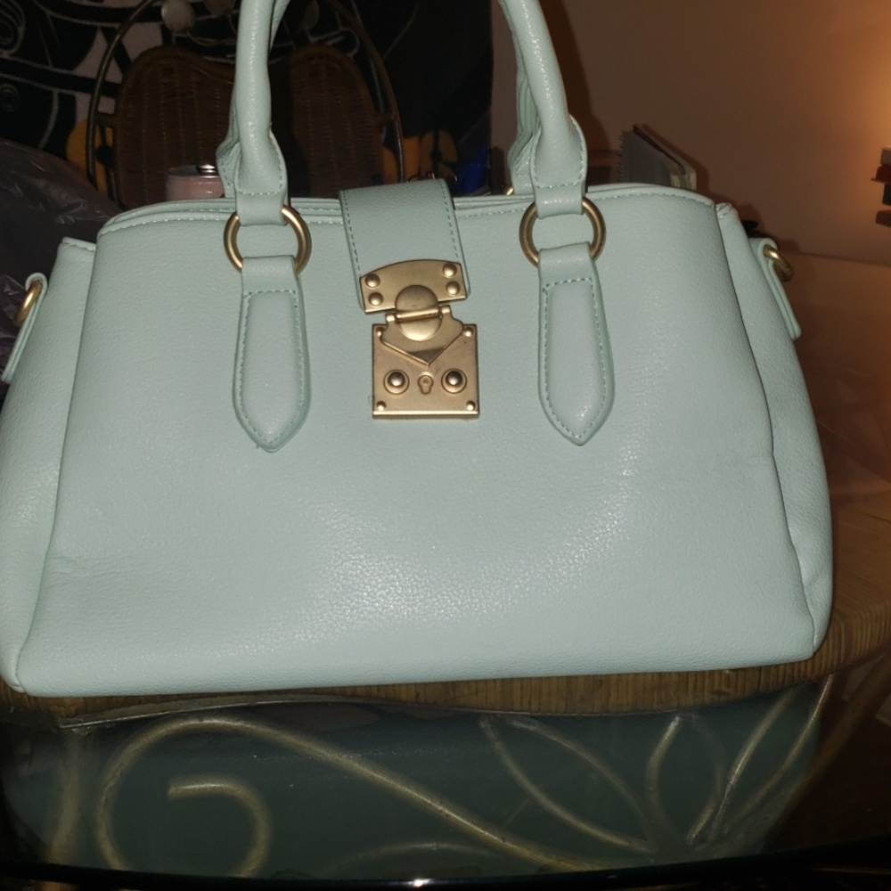 Mint green handbag